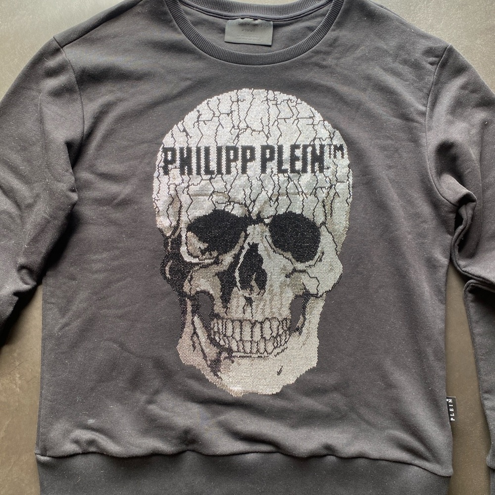 Philipp Plein Black cristal Skull Sweatshirt
